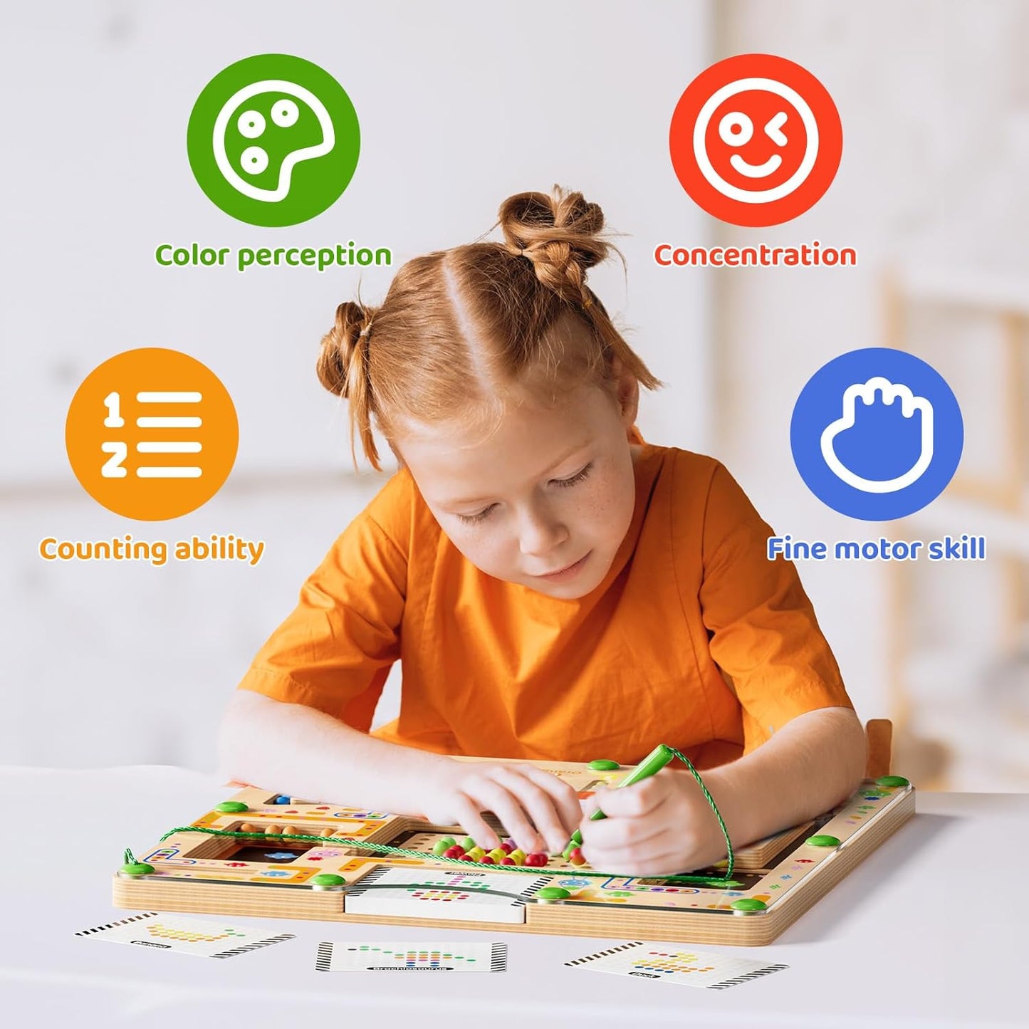 Montessori Magnetic Toy, Busy Board with Magnetic Letters & Numbers, ABC Learning Toys for Kids Ages 3-5, Alphabet Puzzle Preschool Toys, Fine Motor Skills Educational Toys for 3 Year Old Boys Girls
