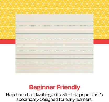 School Smart Zaner-Bloser Writing Paper, Handwriting Practice Lined Paper, Grade 2 to 3 Learning, 1/2 Inch Rule, 10-1/2 x 8 Inches, 500 Sheets