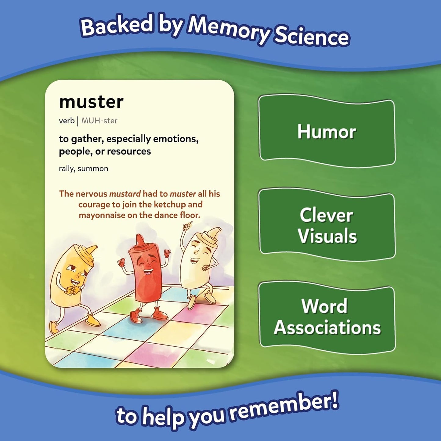 Skillmatics Vocabulary Flash Cards for Kids - Learn 100 Words with Wordplay, Visuals, & Soundplay, Educational Gift for Ages 8, 9, 10 & Up, Screen-Free Language Game