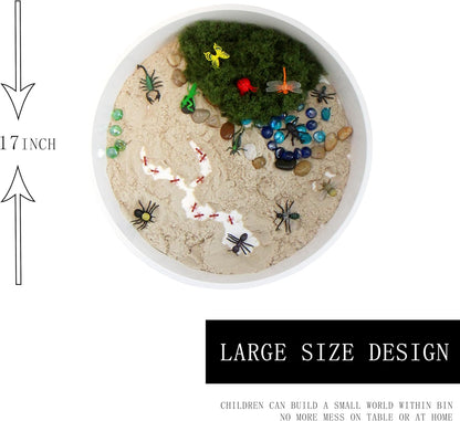 Sensory Bin Activity Set for Kids, Montessori & Reggio Inspired Classroom Materials, Small World Play Kit (ON The Farm)