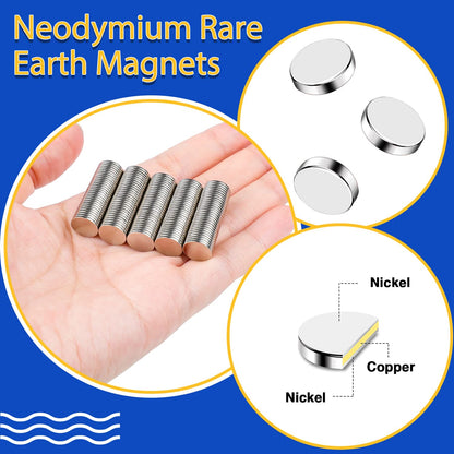 320Pcs Small Neodymium Magnets, 6x2mm Small Rare Earth Magnet Mini Magnets for Whiteboard, Office, School, STEM Measurement Kit, 3D Printing,Science Experiments
