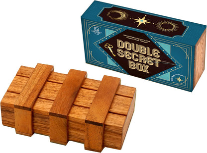 BSIRI Wooden Secret Money Puzzle Box Brain Teaser with Hidden Compartments Ideal Jewelry Stash 3D Lock Gift Card Wood Stash Holder for Cash Gifts Storage for Kids and Adults Double Magic Puzzles Boxes