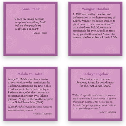 TableTopics Inspiring Women Question Card Game - 135 Conversation Starter Cards with Inspirational Quotes and Prompts for Discussions About Female Role Models, Perfect for Girls’ Nights