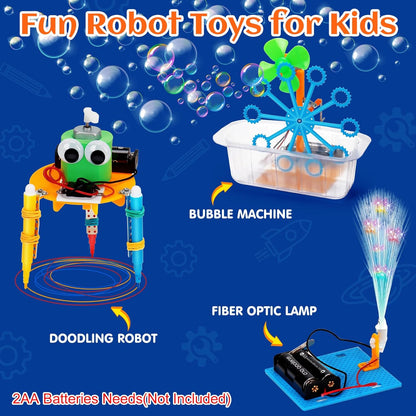 STEM Robotics Kit 6 Set Science Experiments Project Activities Toys for Kids 4-8 8-12 Engineering Building Electronic Motor Robot Kid Craft Boy Girl 5 6 7 8 9 10 12 Year Old Outdoor Toy
