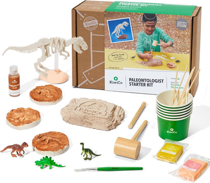 KiwiCo Dinosaur Fossil Dig Kit, STEM Paleontology Science Set for Kids Ages 6+, Excavate and Build Skeleton, Facts Poster