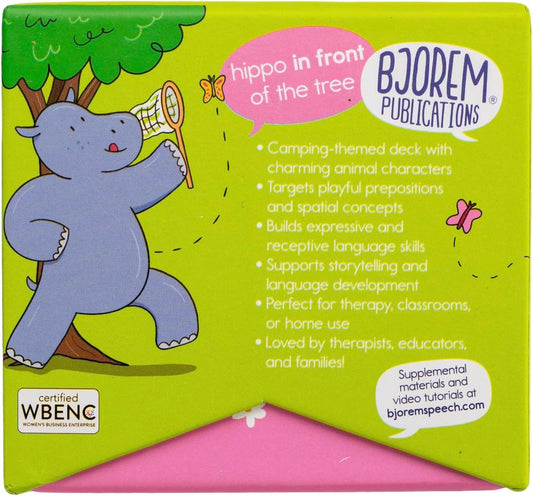 Bjorem Speech® Spatial Concepts Deck – Expanded & Redesigned Edition | Learning Cards for Teaching Prepositions & Location Words to Kids | 62 Story-Based Visual Cards