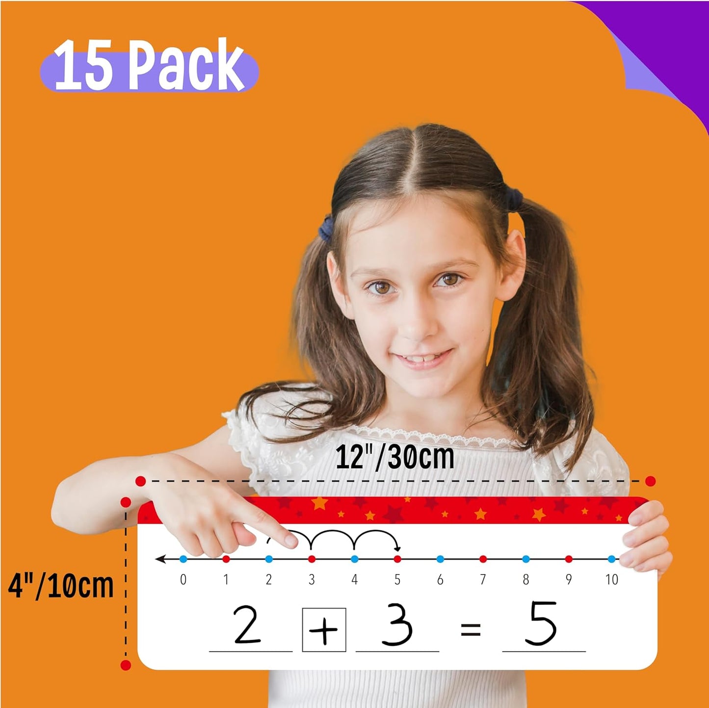 8 Packs Magnetic Number Line Boards, Dry Erase Writable and Erasable Math Board Addition & Subtraction White Board Magnets for Kids, Students, Classroom and Home (Each Measures 12” x 3.5”)