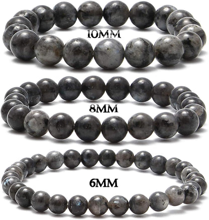 NCB 100pcs Original Natural Stone Beads Gemstone Round Loose Beads 6mm 8mm 10mm (Blue Aventurine, 6mm 100Beads) - Colors B