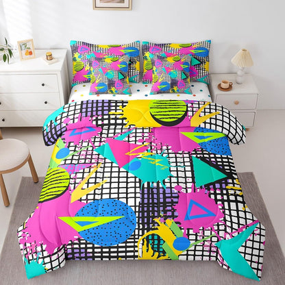 Erosebridal Chemical Equation Bed in a Bag Queen Comforter Set 7 Piece,Chemistry Bedding Sets Science Students Learning Gift Sheet Set with Comforter,Molecular Formula Education Bed Set - Colors B