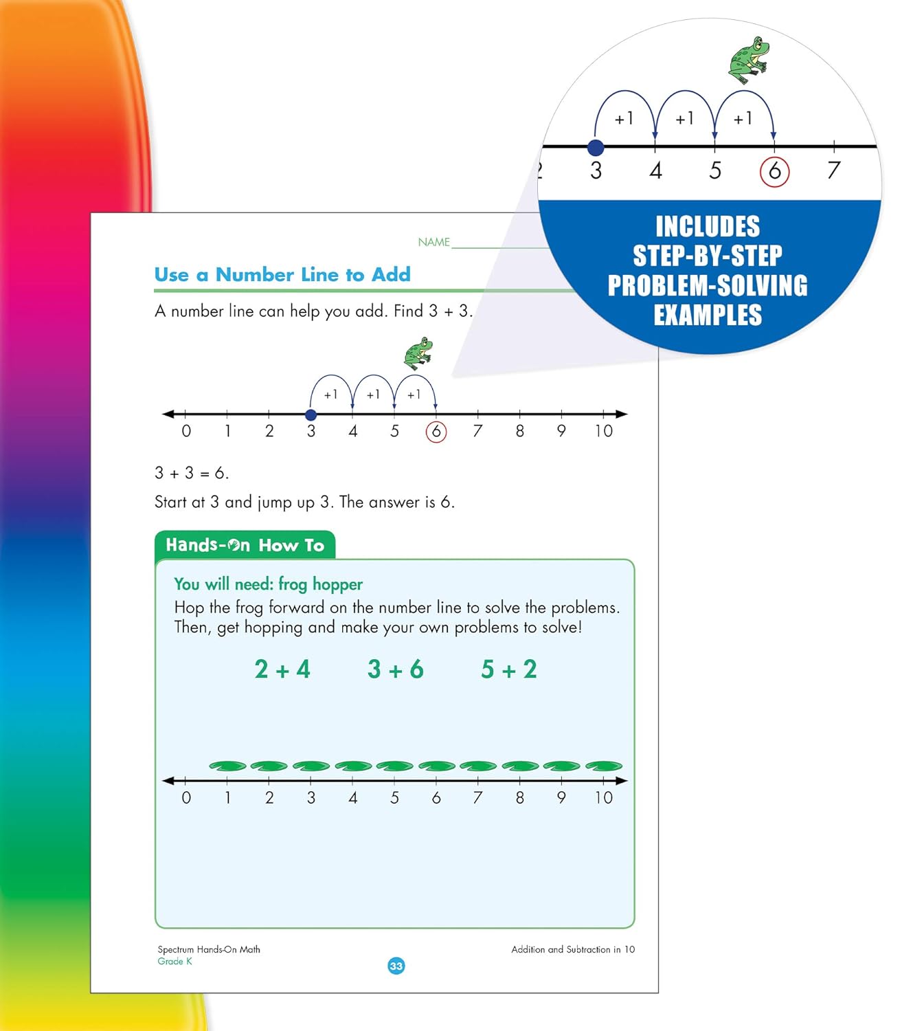 Spectrum Hands-on Math Kindergarten Workbooks, Activity Book for Kids Ages 5 to 6 With Manipulatives and Dry Erase Activities Covering Addition, Subtraction, Place Value, and More Mathematics (Volume 52)