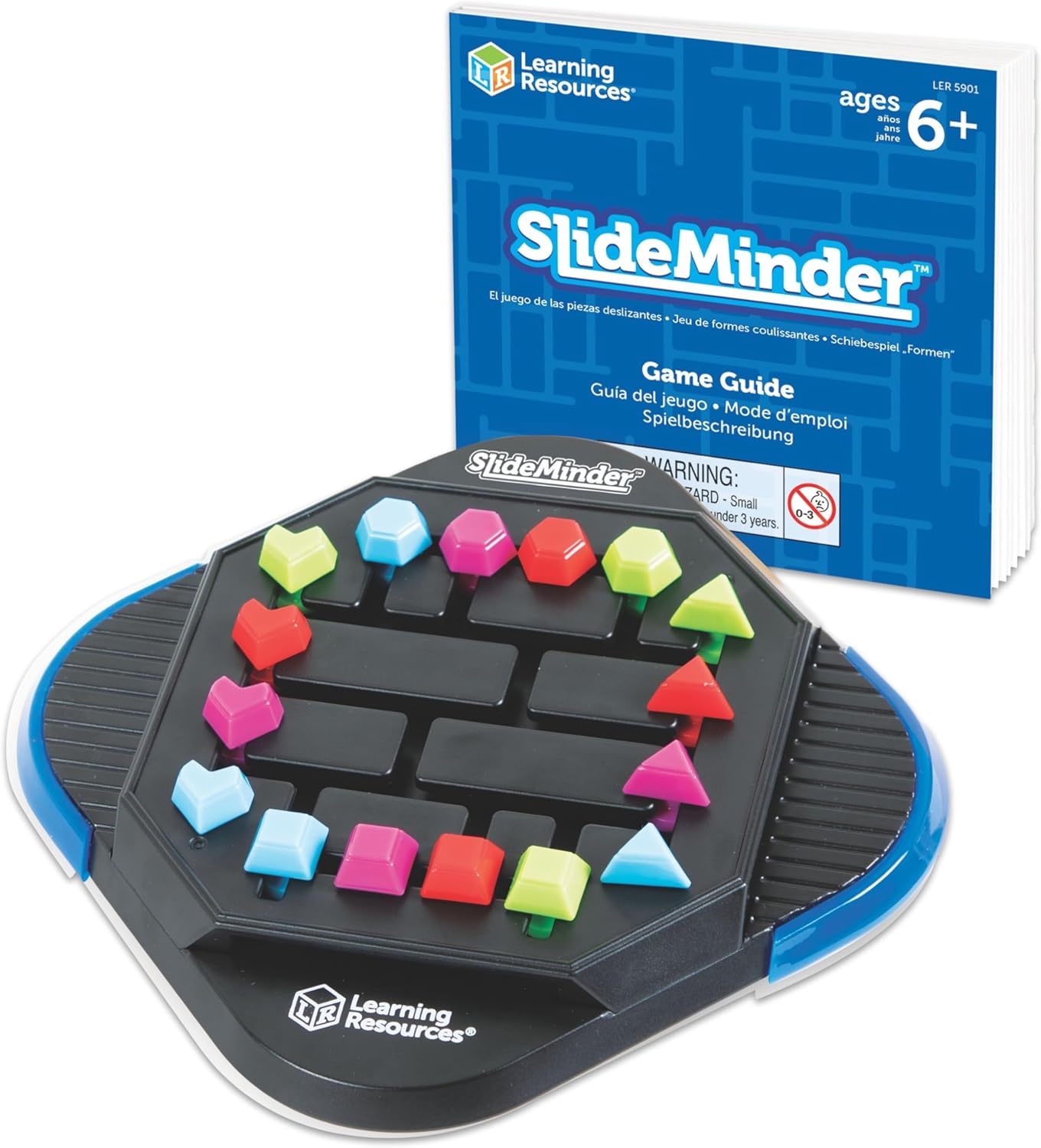 Learning Resources SlideMinder Brain Teaser Puzzle Game, Travel Gifts for Kids, Interactive STEM, Critical Thinking, Fine Motor Skills