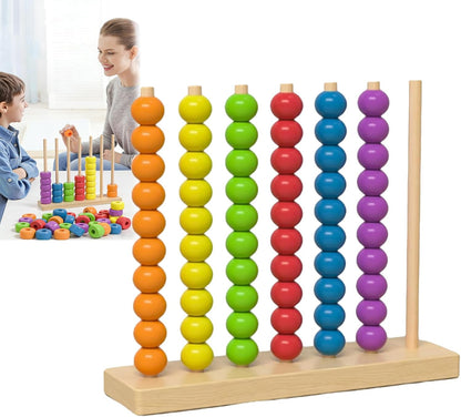 Color Pile up Challenge, Color Matching Stacking Puzzle Game, Fast Pattern Challenge Ring Stack Puzzle for 2 Players, Competitive Tabletop Brain Teaser for Family Game with Racks, Rings, Cards (Large)