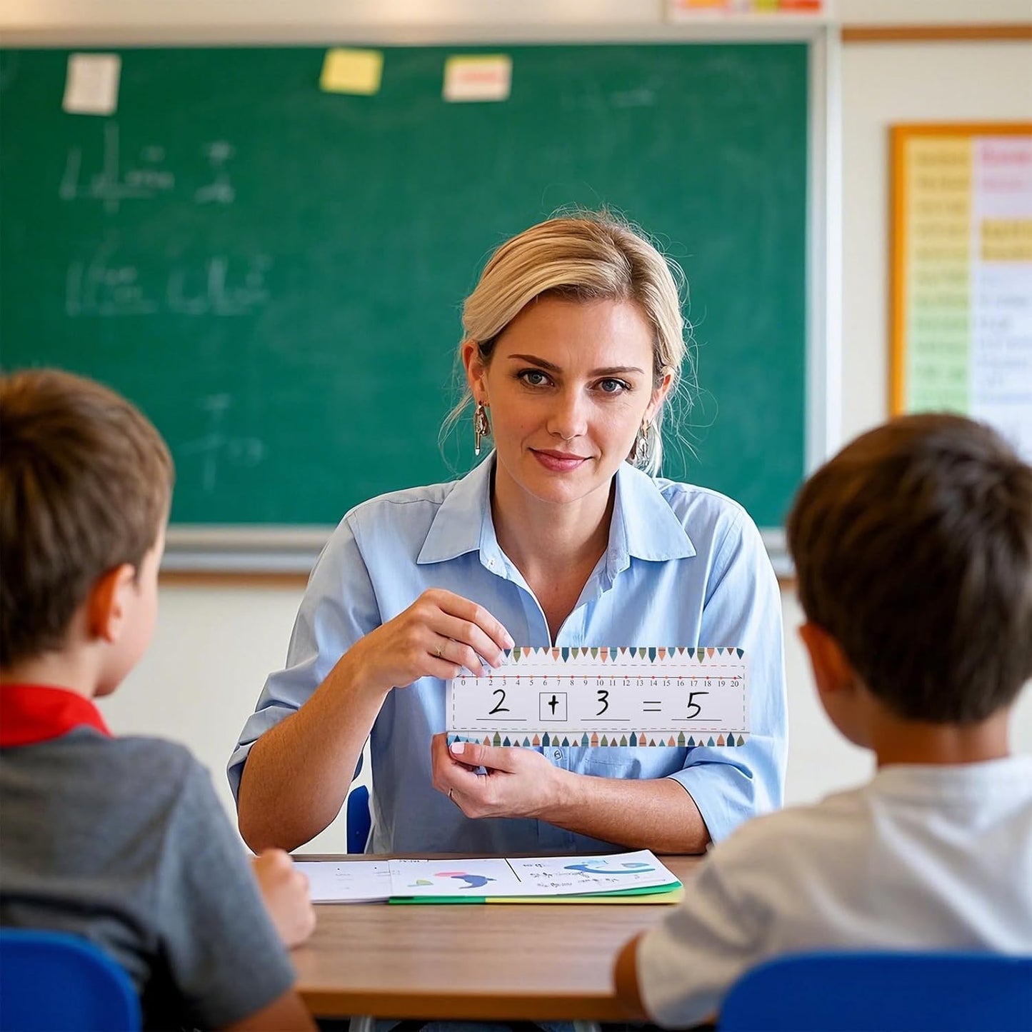 40 Packs Number Line Dry Erase Boards Cards, Double Sided Writable and Erasable Board Card Featuring -10-10 Number Line On One Side 0-20 On The Other, Classroom Must Haves Boards for Students