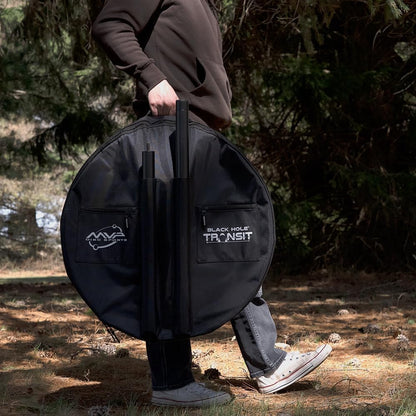 MVP Disc Sports Black Hole Pro 24-Chain Portable Disc Golf Basket with Transit Bag