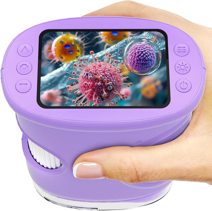 1000X Handheld Microscope for Kids: Pocket Digital Microscope with 1080P&2.0''IPS Screen&Photo/Video - Portable Edu Science Kits for Girls Boys - STEM Toys Birthday Gifts Ages 3-6 6-12(Orange)