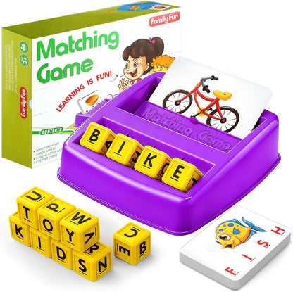 Matching Letter Game for 3 4 5 Year Old Girls Gifts, ABC Learning Toys for Kids Age 3-5, Educational Spelling Games Toys for Toddler Age 4-8, Preschool Birthday Gifts for 2 3 4 5 Year Old Boys Girls