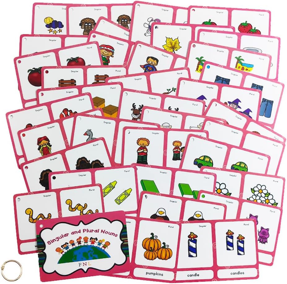 Lilias Irregular Past Tense Verbs English Grammar Double-Side Learning Flash Cards - 24 Card Set for Homeschool, Preschool, Primary School, ESL, Autism, Vocabulary Building