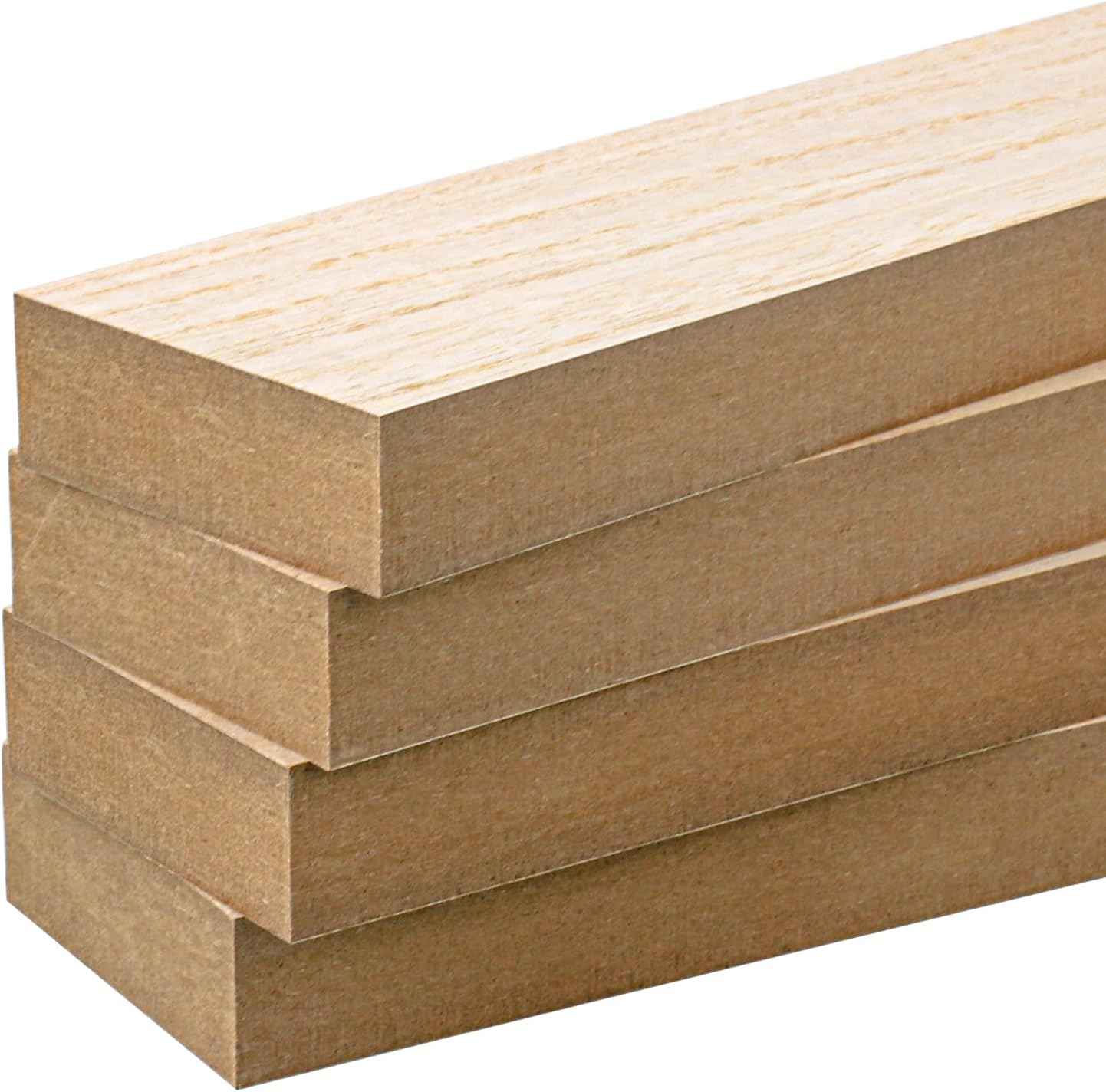 10 Pack Unfinished MDF Wood Rectangle Blocks, 3 x 10 Inch Wooden Blocks for Crafts, DIY Projects, and Custom Decor