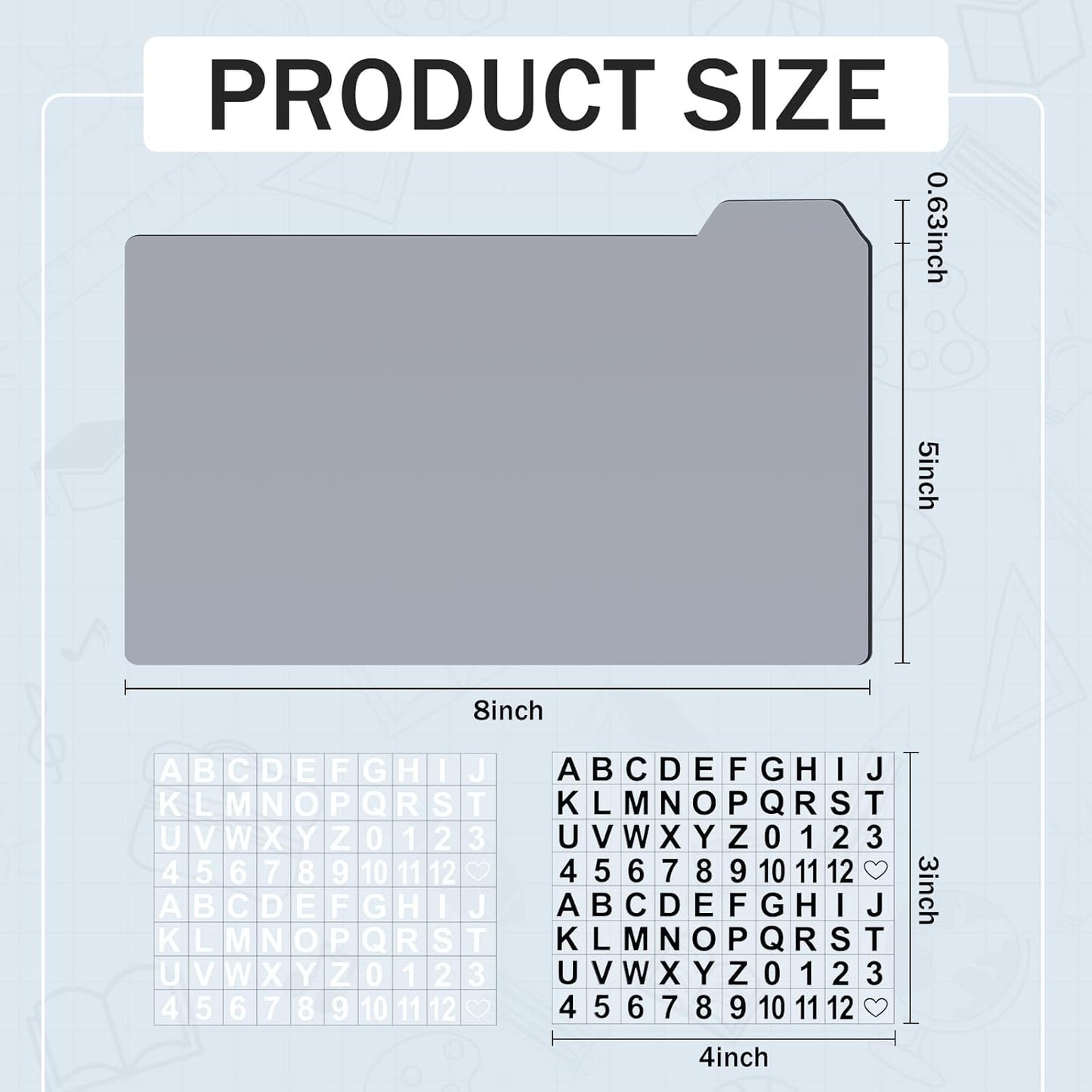 Harloon 50 Pack 3 x 5 Inch Index Card Dividers with 2 Number Alphabet Sticker with Tab, Dry Erase Index Card Guide Set, Photo Recipe Divider for Office Business Back to School Supplies, Candy Color