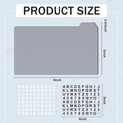Harloon 50 Pack 3 x 5 Inch Index Card Dividers with 2 Number Alphabet Sticker with Tab, Dry Erase Index Card Guide Set, Photo Recipe Divider for Office Business Back to School Supplies, Candy Color