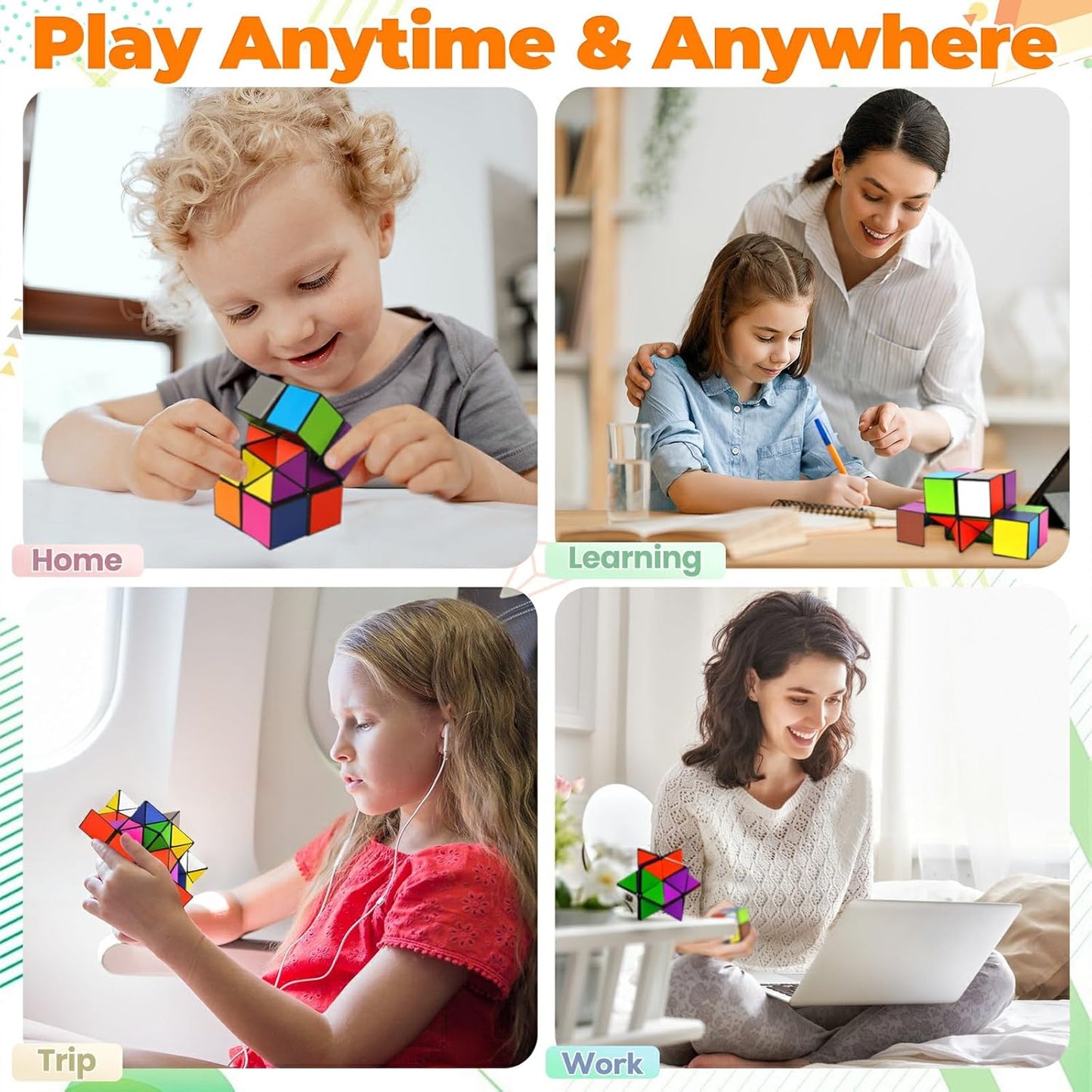 Star Cube Magic Cube Set, 2 in 1 Yoshimoto Cube for Kids and Adults, Toy for Boys and Girls Ages 8-12