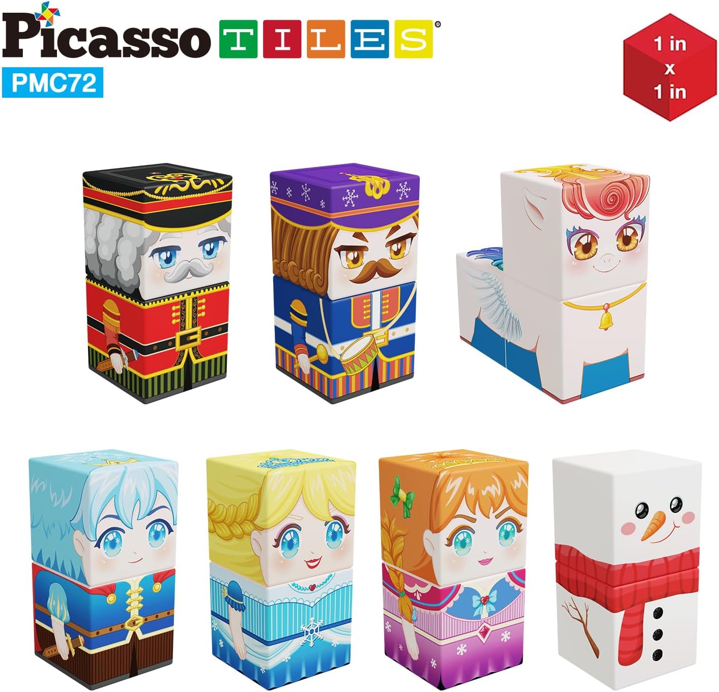 PicassoTiles Infinite Magnetic Puzzle Magic Cube Easy-Connect Brain Teaser Toy Set Magnet Pattern Block Matching Toys Free Ideabook 150+ Inspirations STEM Learning Kids Boys&Girls Age3+ PTC25