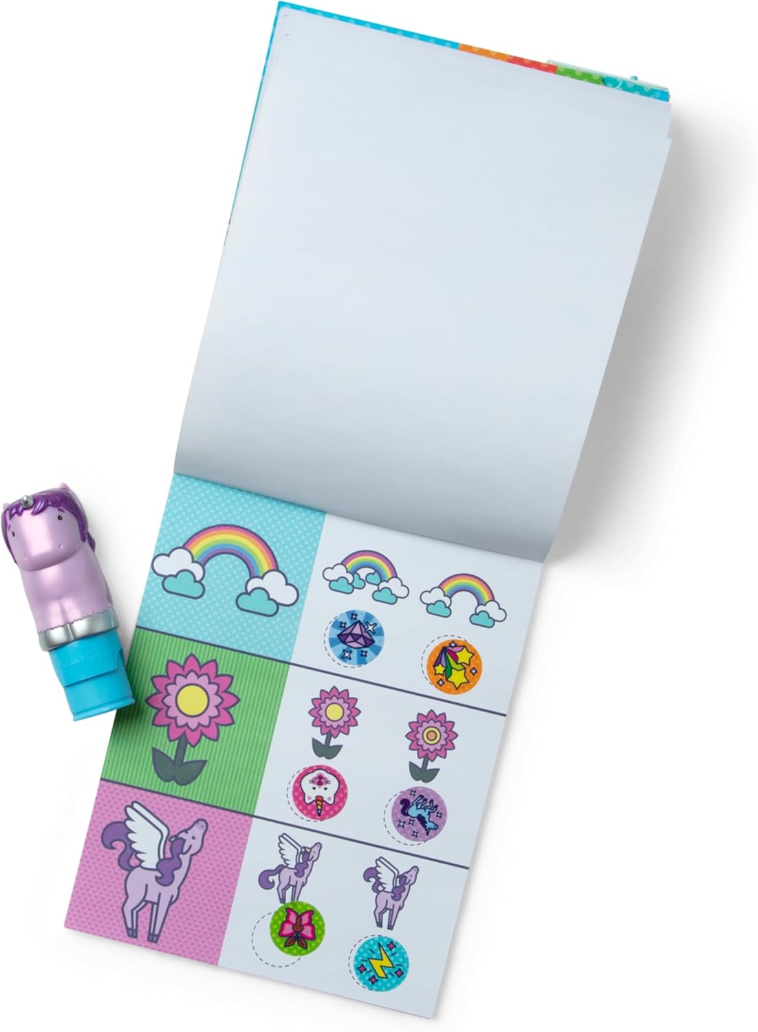 Melissa & Doug Sticker Wow!™ Sticker Stamper and 24-Page Activity Pad, 300 Stickers, Arts and Crafts Fidget Toy Collectible Character – Dinosaur - for Kids Ages 3+ - FSC Certified