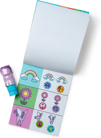 Melissa & Doug Sticker Wow!™ Sticker Stamper and 24-Page Activity Pad, 300 Stickers, Arts and Crafts Fidget Toy Collectible Character – Dinosaur - for Kids Ages 3+ - FSC Certified