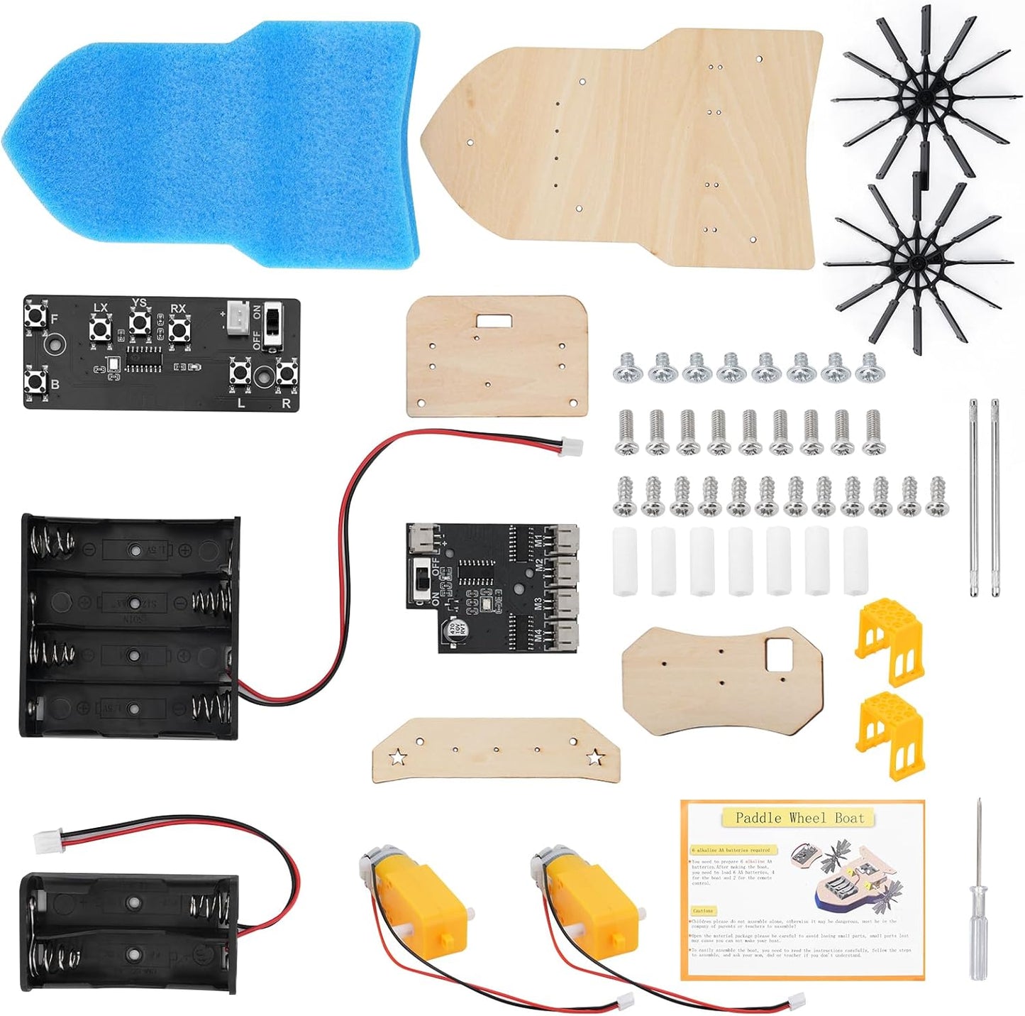 RC Boat, Building Kit for Kids Ages 8-12, Paddle Boat, STEM Science Kit for Boys & Girls