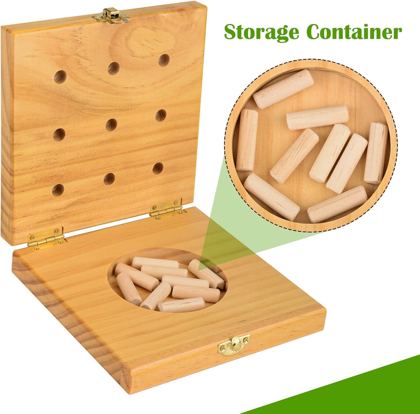 Ultrassist 9 Hole Wooden Pegboard for Occupational Therapy, Nine Hole Pegboard Test Kit to Improve Finger Dexterity, Fine Motor Skill Test