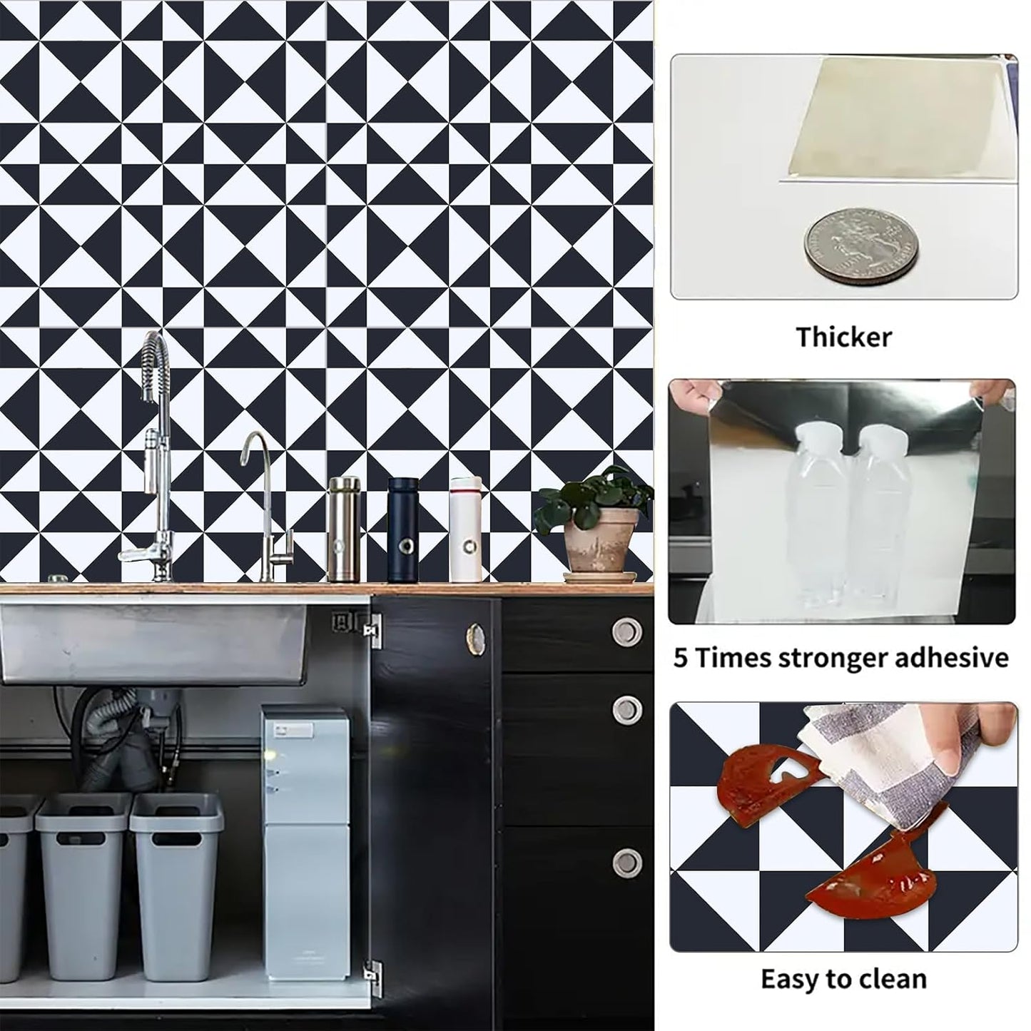 Wall Tiles Peel and Stick 12x12 Inch Ocean Coral Fish Pattern Vinyl Stickers Self Adhesive Tiles for Kitchen Bathroom Shower Laundry Room Aquarium Theme Home Renovation DIY Decor