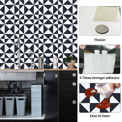 Wall Tiles Peel and Stick 12x12 Inch Ocean Coral Fish Pattern Vinyl Stickers Self Adhesive Tiles for Kitchen Bathroom Shower Laundry Room Aquarium Theme Home Renovation DIY Decor