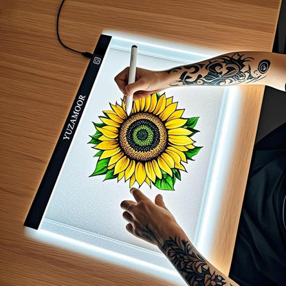 A3 LED Light Pad for Diamond Art, Sketching, Painting - Adjustable Brightness, Sketching, Tracing - USB Powered Complete Art Light Board Kit with Pad Stands and Clips