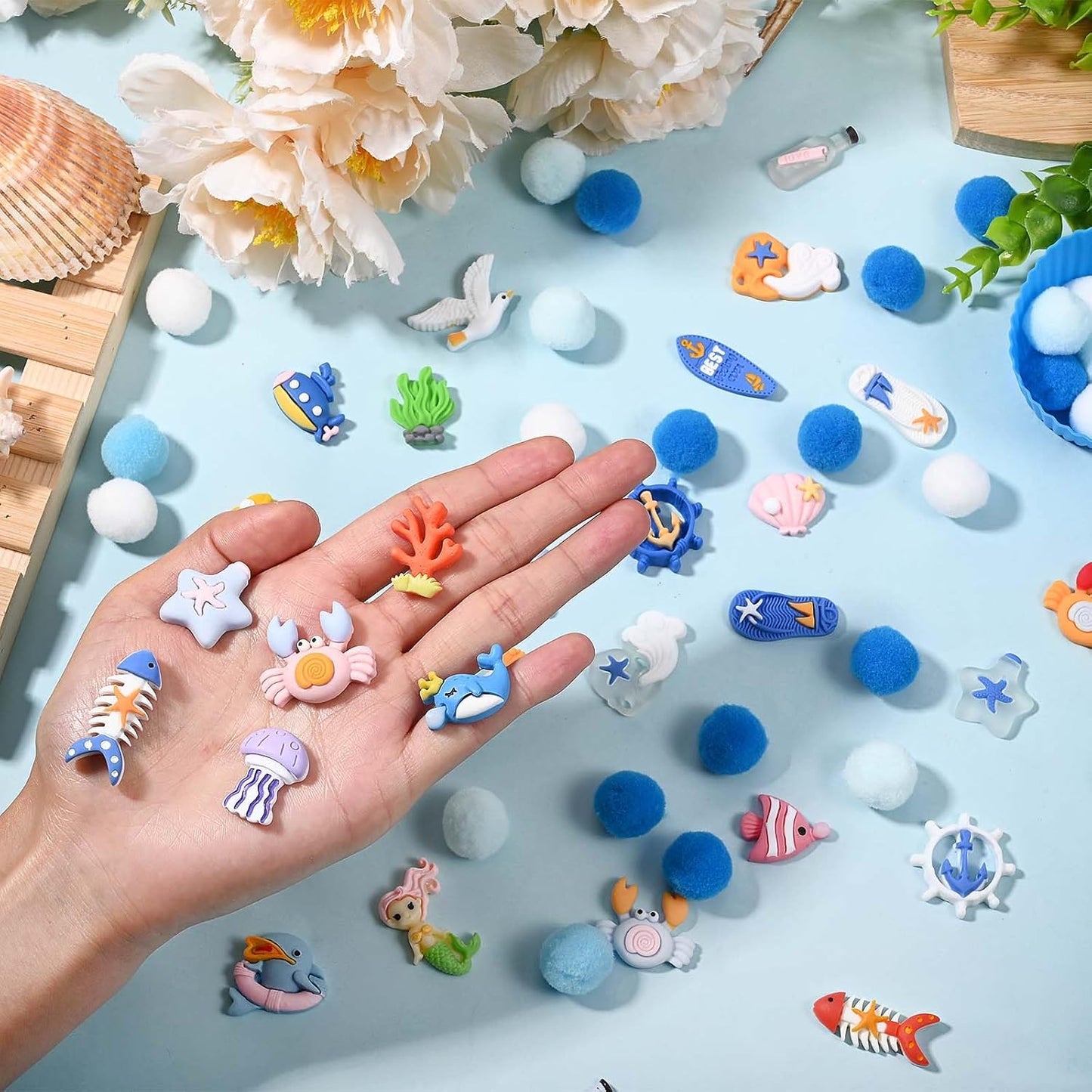 Sanixn 152 Pcs Space Sensory Bin Fillers Outer Space Fine Motor Skills Astronauts Sensory Bin Item Pompoms Cups Tweezers Scissor Clips for Preschool Education Activities Sorting Counting(Space)