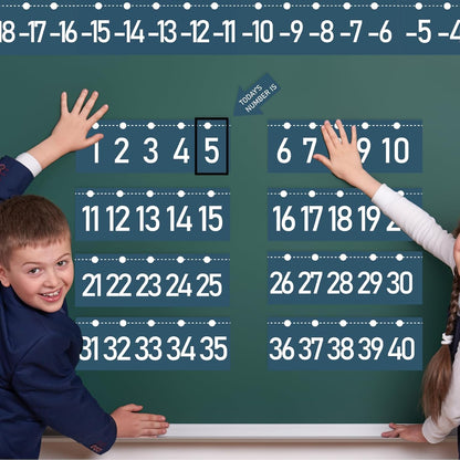 Number Line for Classroom Wall (-20 to +120) Boho Heart Shape Number Bulletin Board for Students Math Learning Boho Bulletin Border Decor Numbers Boarder Strips for Home School