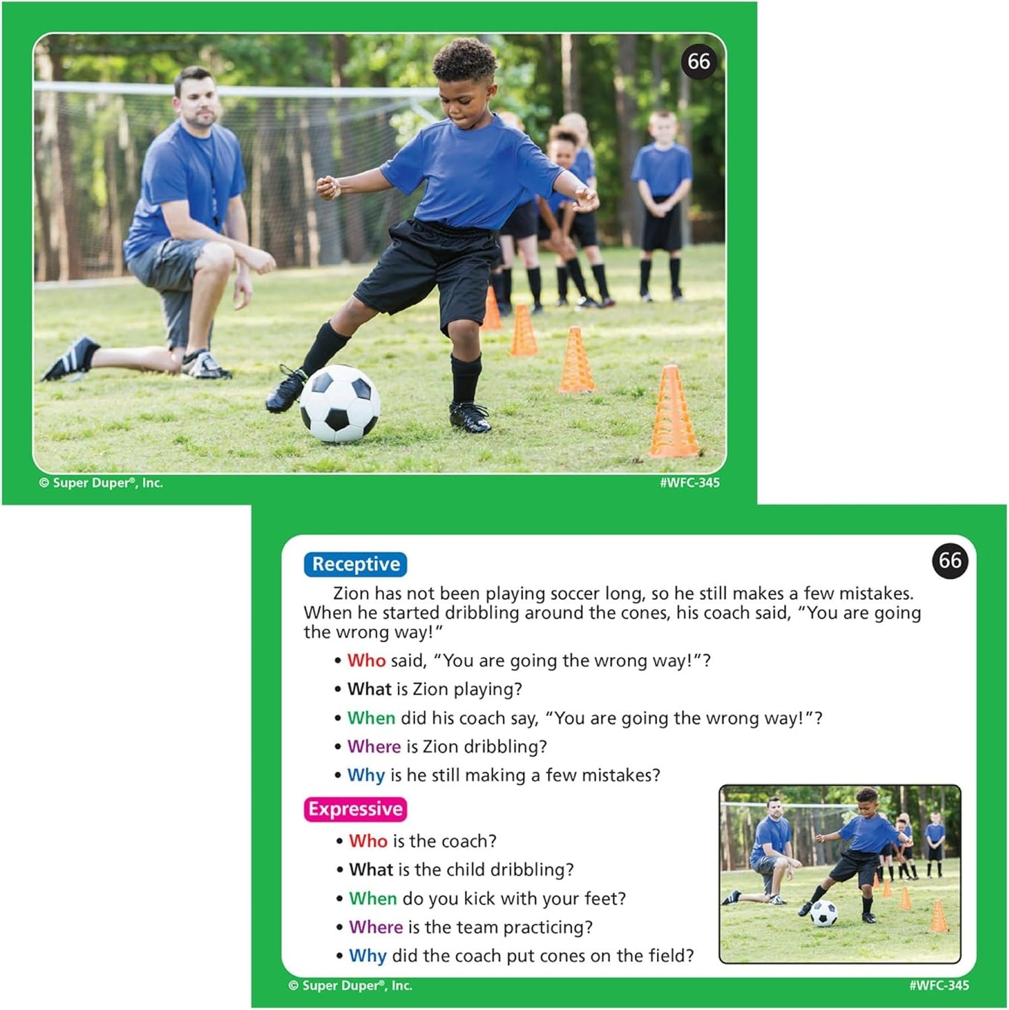 Super Duper Publications | Webber® Photo Cards – WH Questions | Flashcards - Receptive and Expressive Language Skills | Educational Learning Resource for Children