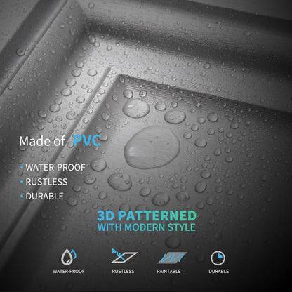 Art3d PVC Ceiling Tiles, 2'x2' Plastic Sheet in Black (12-Pack)