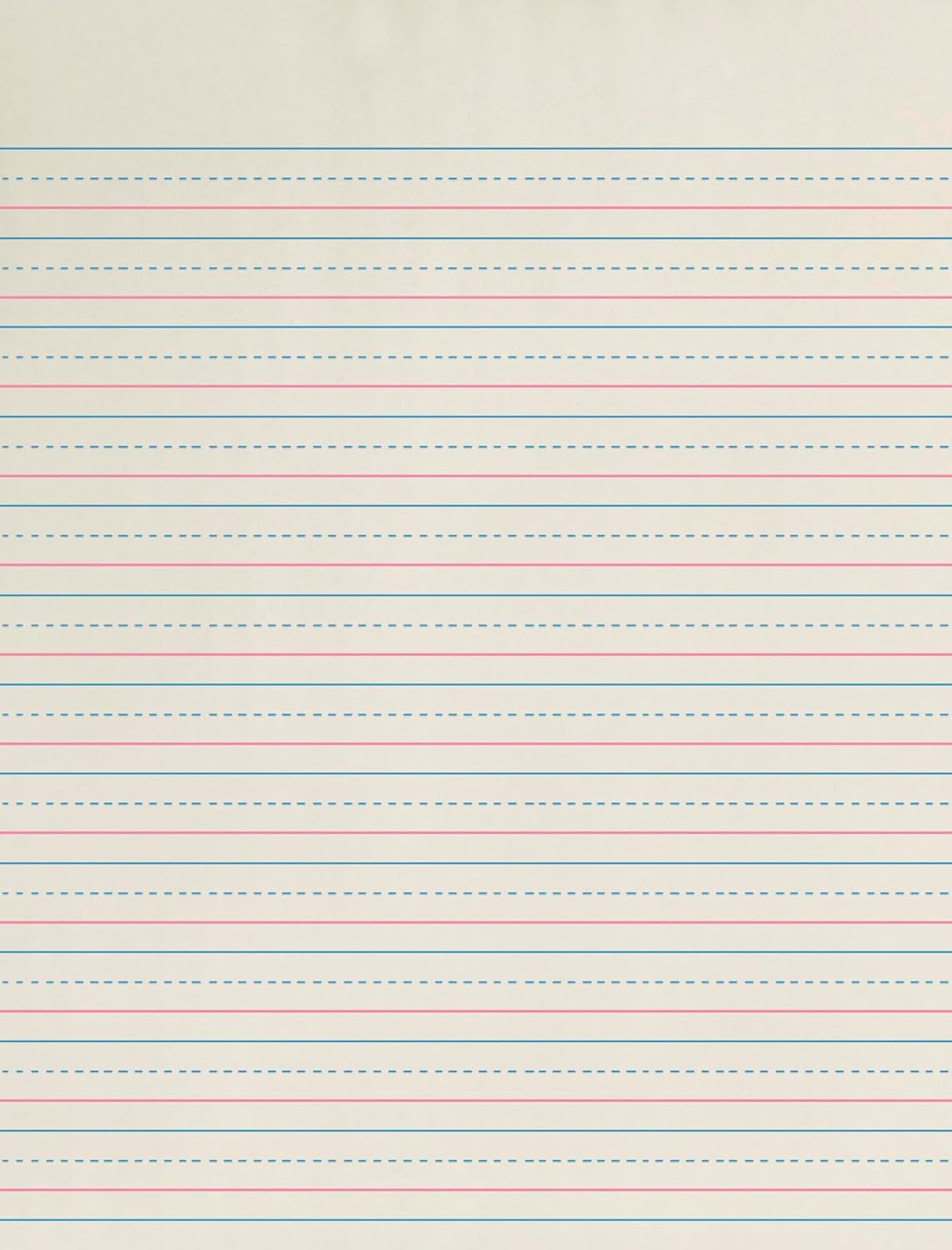 School Smart Zaner-Bloser Writing Paper, Handwriting Practice Lined Paper, Grade 2 to 3 Learning, 1/2 Inch Rule, 10-1/2 x 8 Inches, 500 Sheets