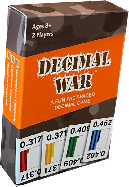 Math Magic Decimal War Card Game - Read and Compare Decimal Numbers