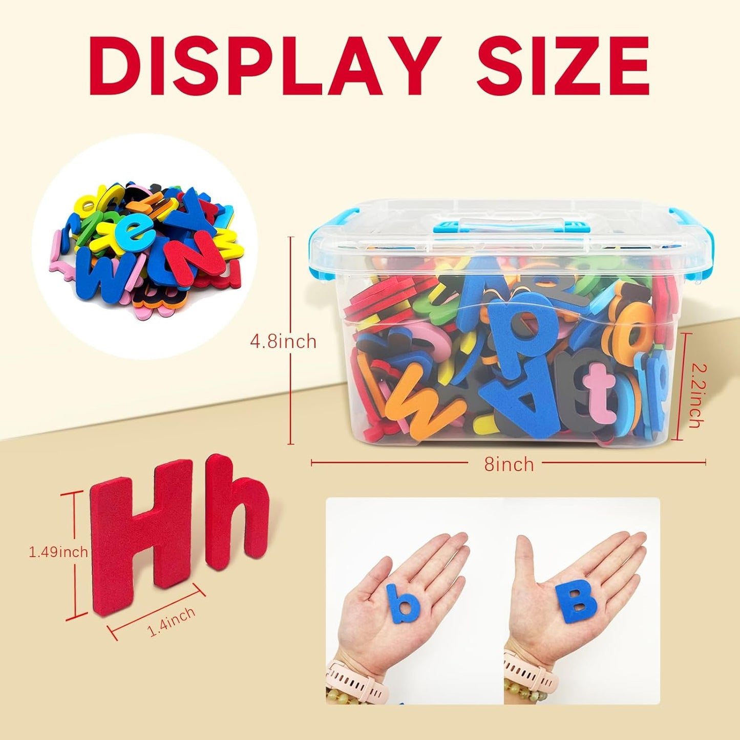 Magnetic Letters ABC Alphabet Magnets for Toddlers 1-3 Fridge Magnets 238 Pcs Double - Side Magnetic Letters Board for Preschool Toddler Spelling and Learning
