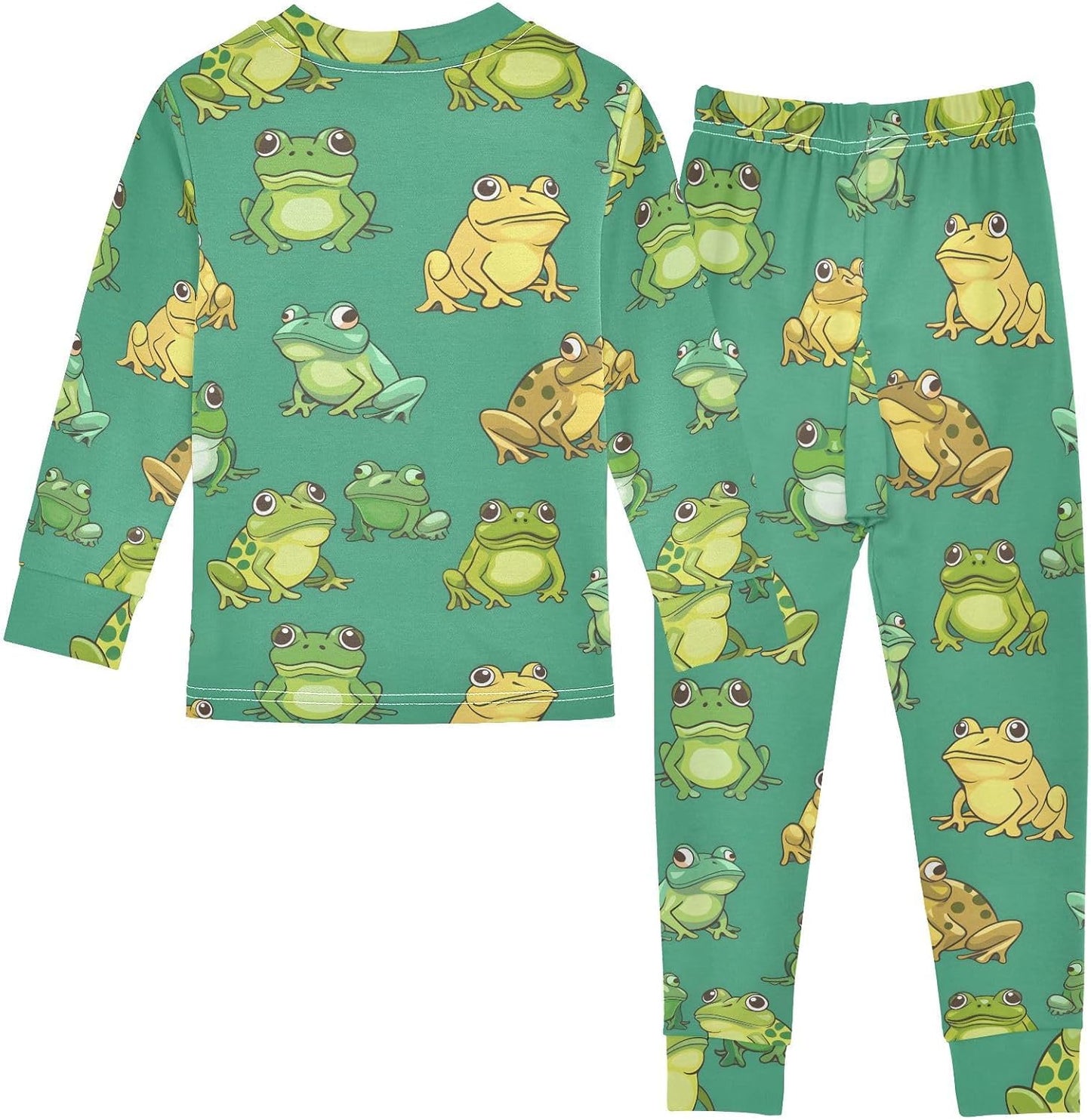 ALAZA Shark Starfish Palm Tree 2 Piece Pajama Set Long Sleeve Top and Pants Sleepwear Unisex - Colors B