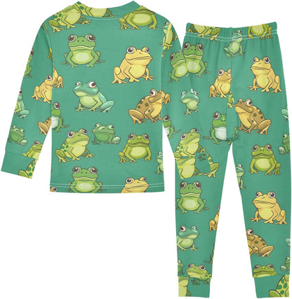 ALAZA Shark Starfish Palm Tree 2 Piece Pajama Set Long Sleeve Top and Pants Sleepwear Unisex - Colors B