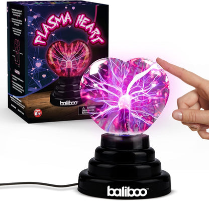 BALIBOO 3" Mini Plasma Ball Light – Touch Activated Lightning Globe – USB and Battery Powered Plasma Globe Lamp – Interactive Science Static Electricity Ball