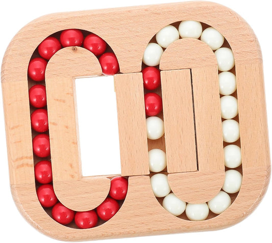 Toyvian Wooden Spinning Cube Toys to Relieve Stress Anxiety, Funny Rotating Bean Brain Teaser, Kids Puzzles Interactive Toy for Kids Adults