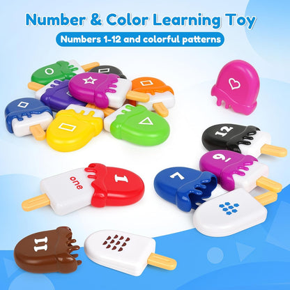 USATDD Matching Eggs for Toddlers Montessori Geometric Eggs Color & Shape Recognition Toy, Fine Motor Skills Shape Sorter Puzzle, Easter Eggs Toys Gifts for Kids, Easter Basket Stuffers