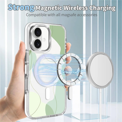 for iPhone 17 Pro Max Case [Compatible with Magsafe],Girls Women Clear Magnetic Case Silicone Shockproof Protective Cover with Pattern Colorful Motivational Letters