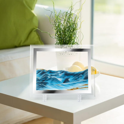 Coitak Moving Sand Art Picture, Dynamic Sand Picture, Desktop Sand Art for Home Decor and Office (12x10inch)