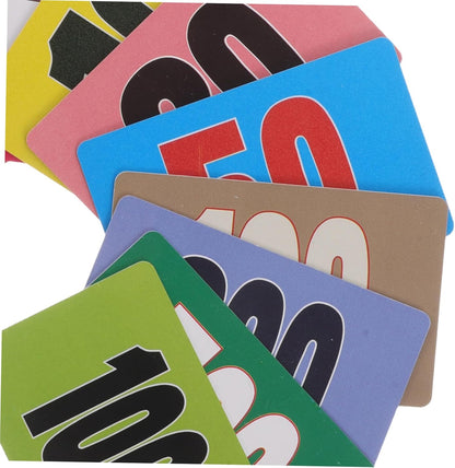KICHOUSE 40pcs Game Scorekeeping Plaque Plastic Counting Chips Math Counters for Classroom Party Learning