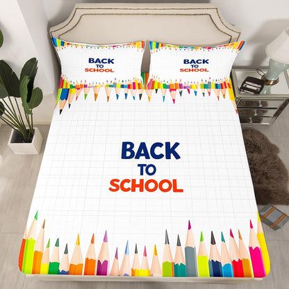 Chemistry Bed Sheets for Kids Teens Girls Boys,Chemical Experiment Fitted Sheet Twin,Science Themed Sheets for Math Lovers,Chemistry Lab Bedding Set,White and Black