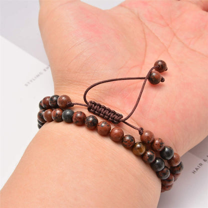 NCB 100pcs Original Natural Stone Beads Gemstone Round Loose Beads 6mm 8mm 10mm (Blue Aventurine, 6mm 100Beads) - Colors B
